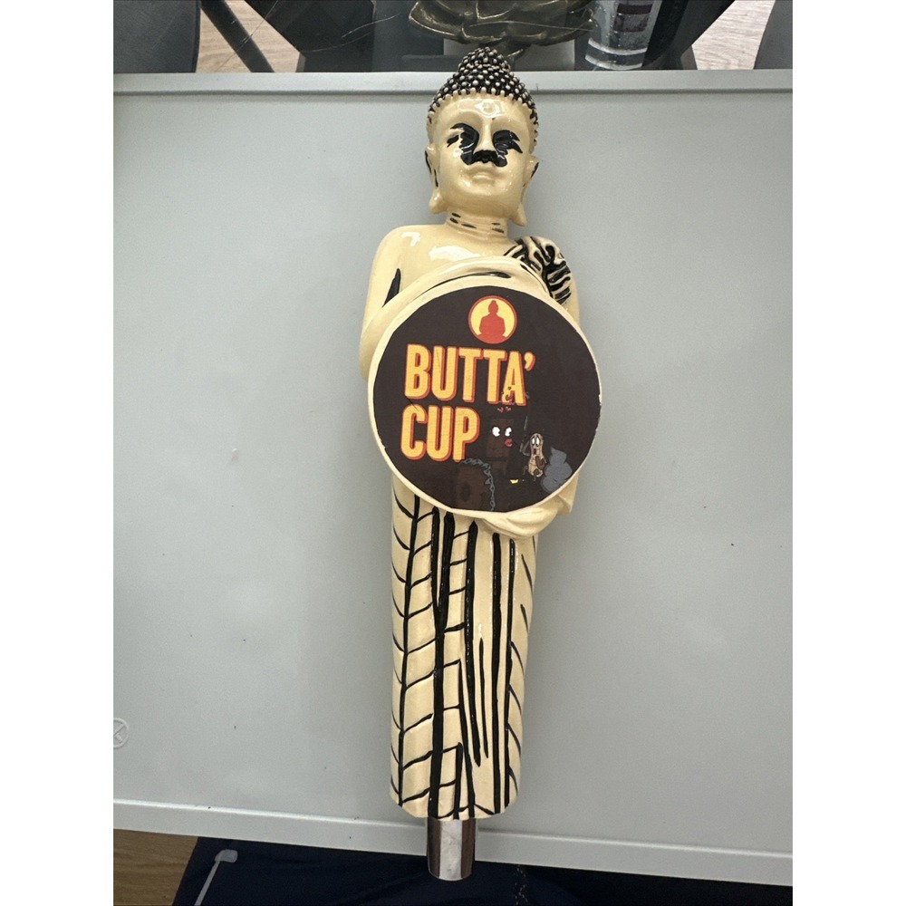 Funky Buddha Butta' Cup BEER Tap Handle 11" FLORIDA Craft Brewery- OFF WHITE